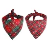 Explosion Dog Bib Snowflake Double Plaid Triangle Cat and Dog Holiday Jewelry Christmas Pet Scarf