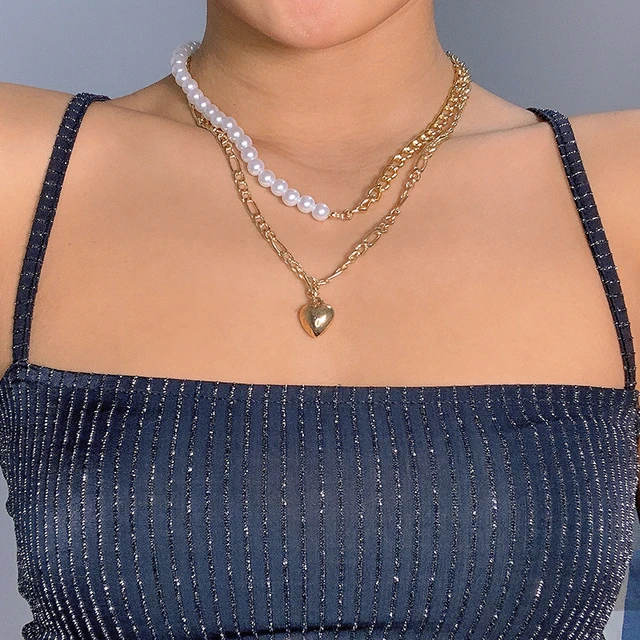 17KM Vintage Asymmetrical Pearl Choker Necklace For Women Trendy Gold Color Geometric Beads Necklace Jewelry Gifts
17KM Vintage Asymmetrical Pearl Choker Necklace For Women Trendy Gold Color Geometric Beads Necklace Jewelry Gifts
