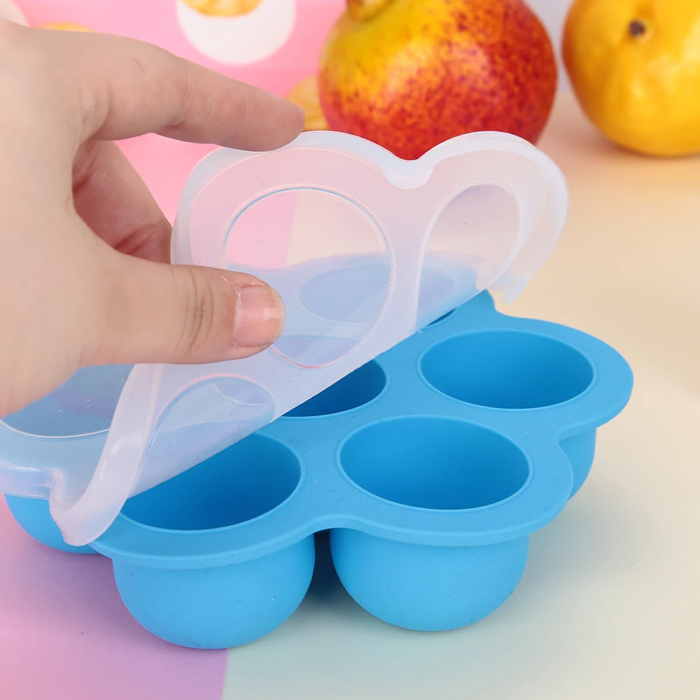 Baby food tray set 7 cavity silicone storage box baby food container, Customized
Baby food tray set 7 cavity silicone storage box baby food container, Customized