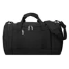 Black Unisex Gym Duffel Bag Sports Duffle Bag with Shoe Compartment