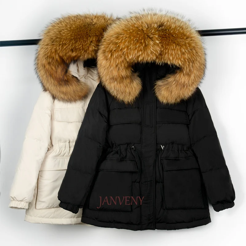 JANVENY Custom Winter Real Natural Fur Hooded Women Winter Thick Warm Puffer Down Bubble Parka Casual Wear Adjustable Waist
JANVENY Custom Winter Real Natural Fur Hooded Women Winter Thick Warm Puffer Down Bubble Parka Casual Wear Adjustable Waist