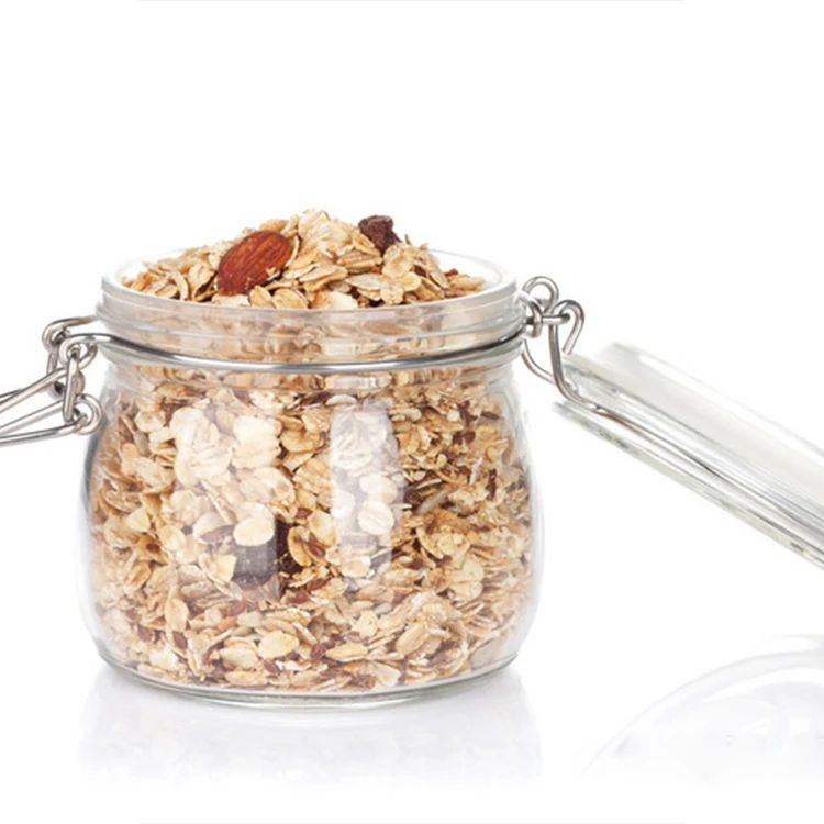 250 ml Round clear food container air seal Glass kilner storage jar with metal lock, Transparent
250 ml Round clear food container air seal Glass kilner storage jar with metal lock, Transparent