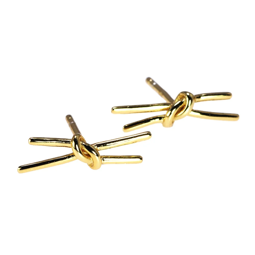 Sterling silver 925 Fashion Bowknot Stud Earrings Minimalist Cute Jewelry Gold Plated Women Earrings
Sterling silver 925 Fashion Bowknot Stud Earrings Minimalist Cute Jewelry Gold Plated Women Earrings