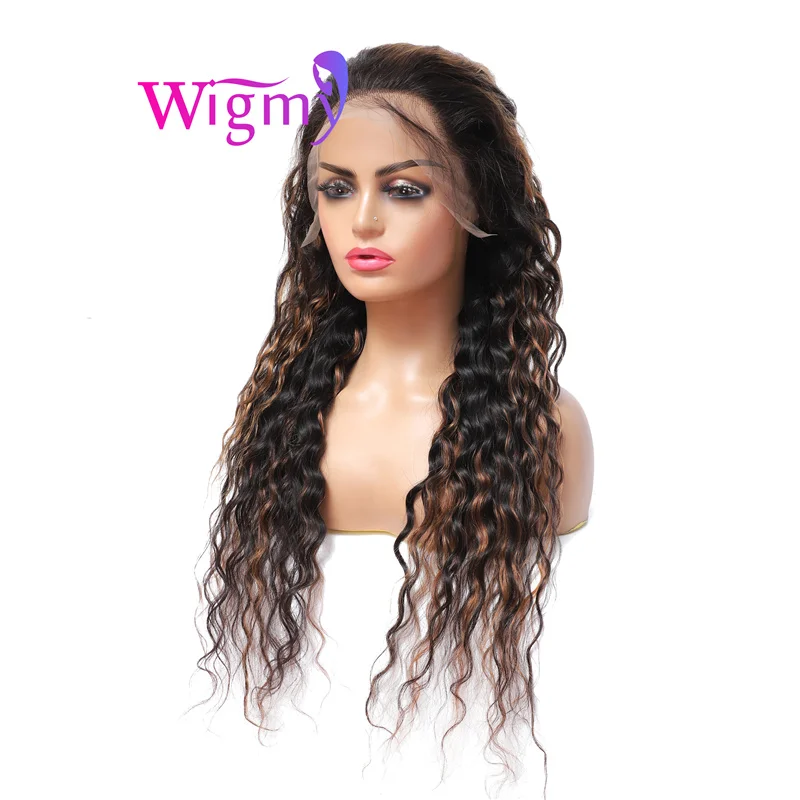150% density wholesale brazillian wigs with highlights water wave ombre color human hair wigs
150% density wholesale brazillian wigs with highlights water wave ombre color human hair wigs
