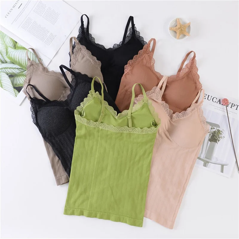 Exquisite craftsmanship Comfortable Seamless Threaded Lace vest Beautiful Back Suspender Adjusting Underwear bra women Camisole, Caramel ,gray,black,pink,green,coffee
Exquisite craftsmanship Comfortable Seamless Threaded Lace vest Beautiful Back Suspender Adjusting Underwear bra women Camisole, Caramel ,gray,black,pink,green,coffee