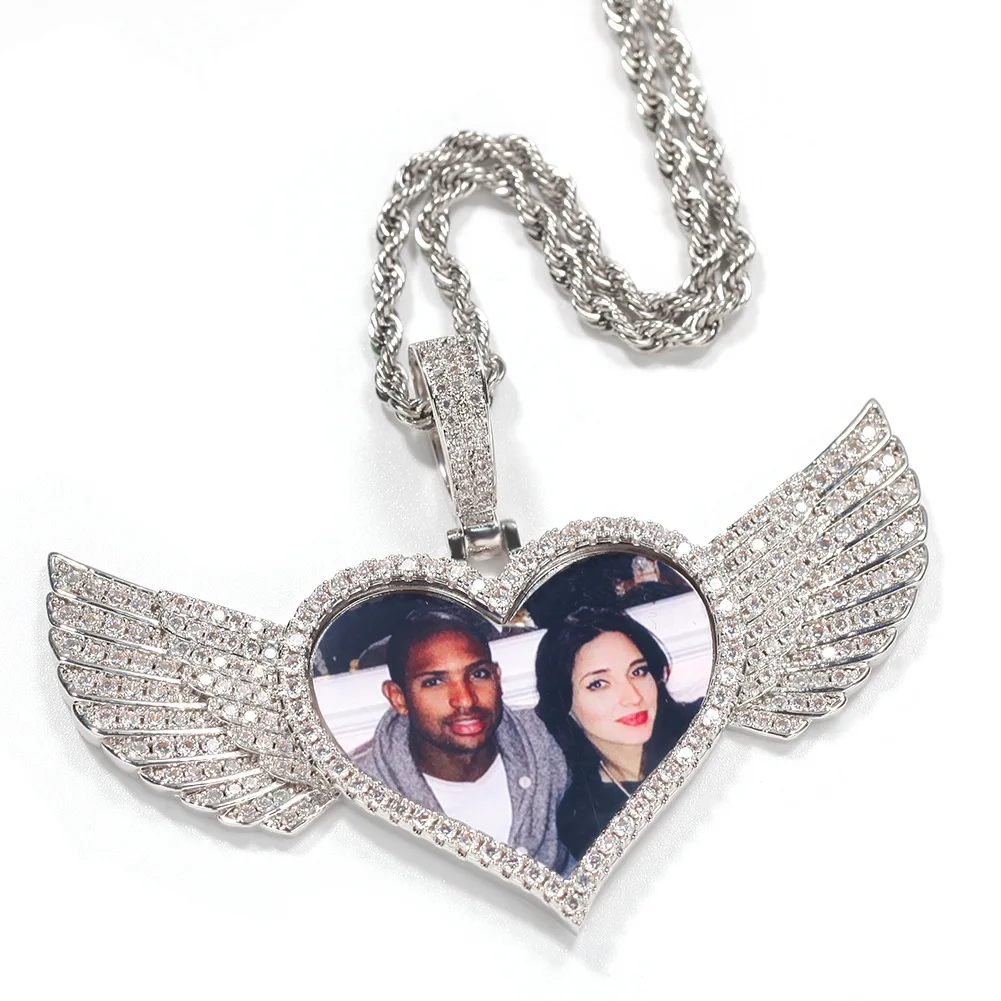 New Style Fashion Custom Hip Hop CZ Heart Wings Memory Photo Pendant Picture Necklace NPT1469
New Style Fashion Custom Hip Hop CZ Heart Wings Memory Photo Pendant Picture Necklace NPT1469