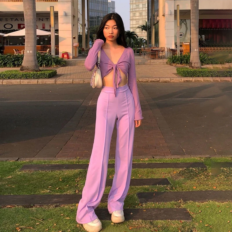 Ladies Pants Loose Wide Leg Straight Streetwear Solid color Streetwear Thin Trousers Women Casual High Waist
Ladies Pants Loose Wide Leg Straight Streetwear Solid color Streetwear Thin Trousers Women Casual High Waist