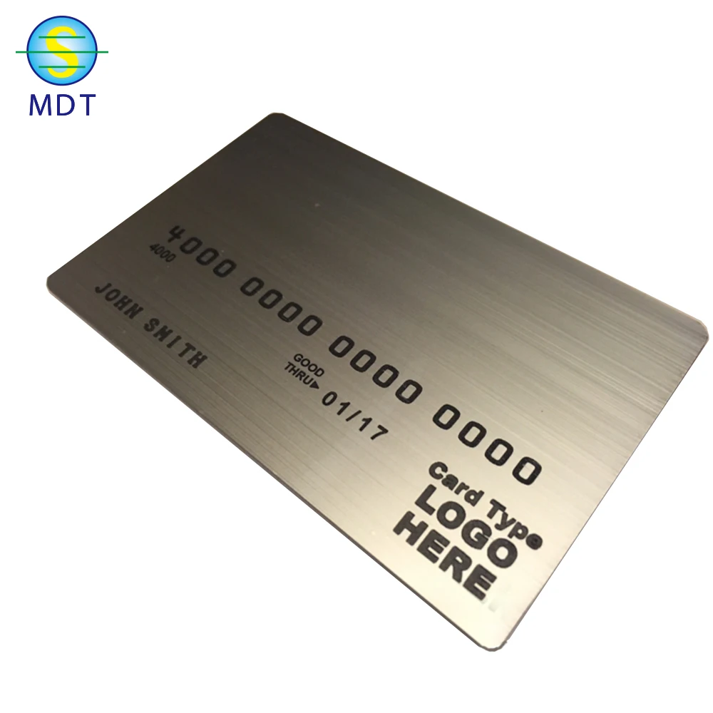 

MDT O Brushed finish stainless steel metal business card promotion, Rose gold,gold,silver,black,bronze or customized