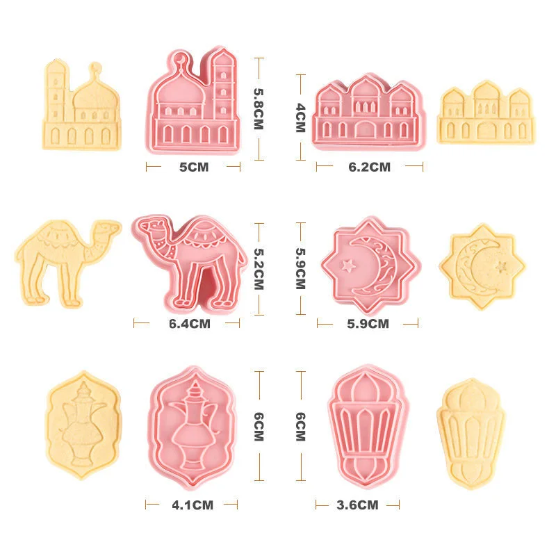 EID Mubarak 3D Cake Molds Plastic Chocolate Candy Cake Baking Molds Dessert Cake Decorating Tools sets For Kitchen, Pink
EID Mubarak 3D Cake Molds Plastic Chocolate Candy Cake Baking Molds Dessert Cake Decorating Tools sets For Kitchen, Pink