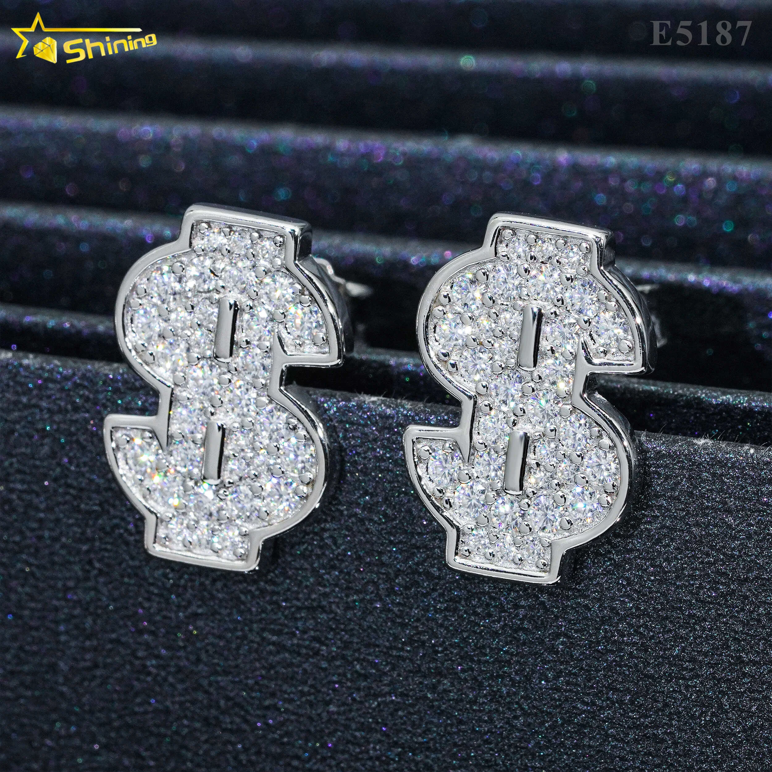Large fashion moissanite stud earrings s925 silver diamond dollar design rhodium plated push back earrings
Large fashion moissanite stud earrings s925 silver diamond dollar design rhodium plated push back earrings