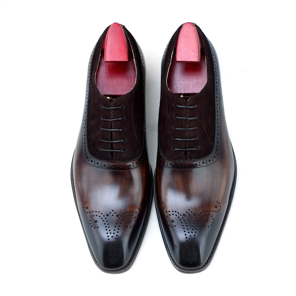 New Arrival Handmade Painted Men Suede Italian Genuine Leather Official Business Wedding Dress Shoes, Brown black
New Arrival Handmade Painted Men Suede Italian Genuine Leather Official Business Wedding Dress Shoes, Brown black