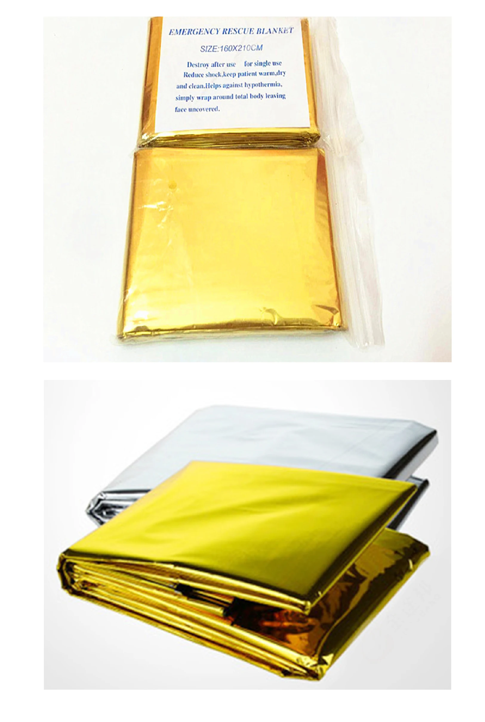 good quality oem emergency gold mylar outdoor survival blankets