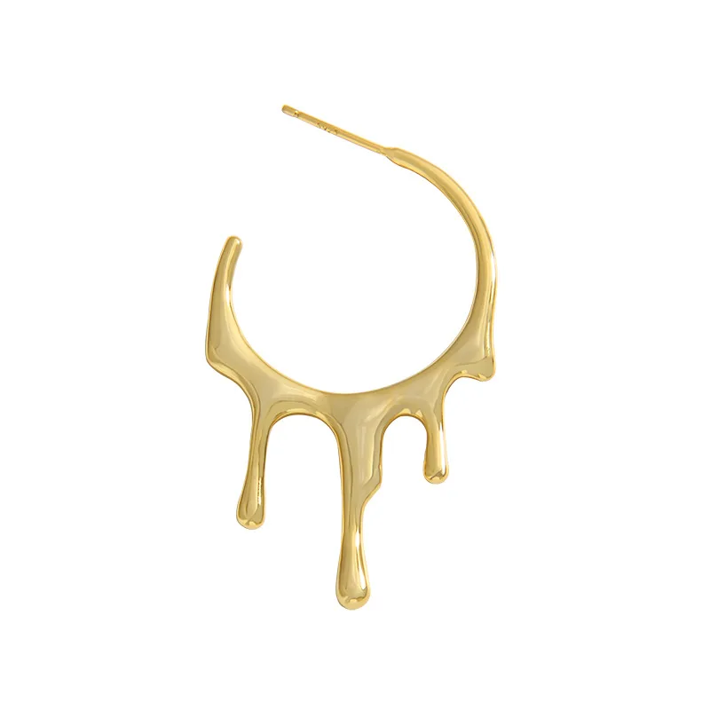 Best Selling Real 18K Gold Plated Sterling Silver Irregular Hoop Earrings Fashion S925 Sterling Silver Geometric Earring
Best Selling Real 18K Gold Plated Sterling Silver Irregular Hoop Earrings Fashion S925 Sterling Silver Geometric Earring