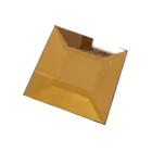 Glass Bevels Stained Glass Small Yellow Gold Tinted Glass Bevels Edged Pieces Beveled Glass For Stained Glass