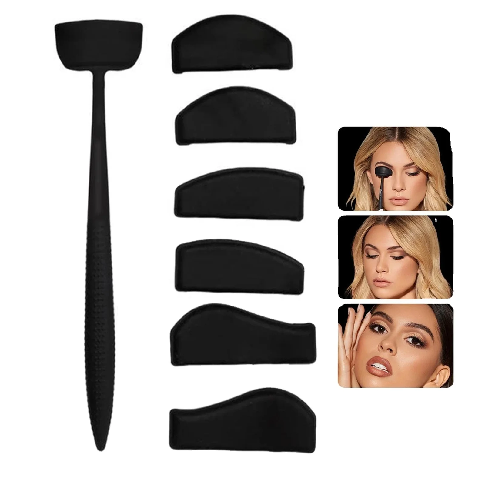 reusable silicone crease shapesLazy silicone seal tools lazy eyebrow stamp powder eye shadow, Black
reusable silicone crease shapesLazy silicone seal tools lazy eyebrow stamp powder eye shadow, Black