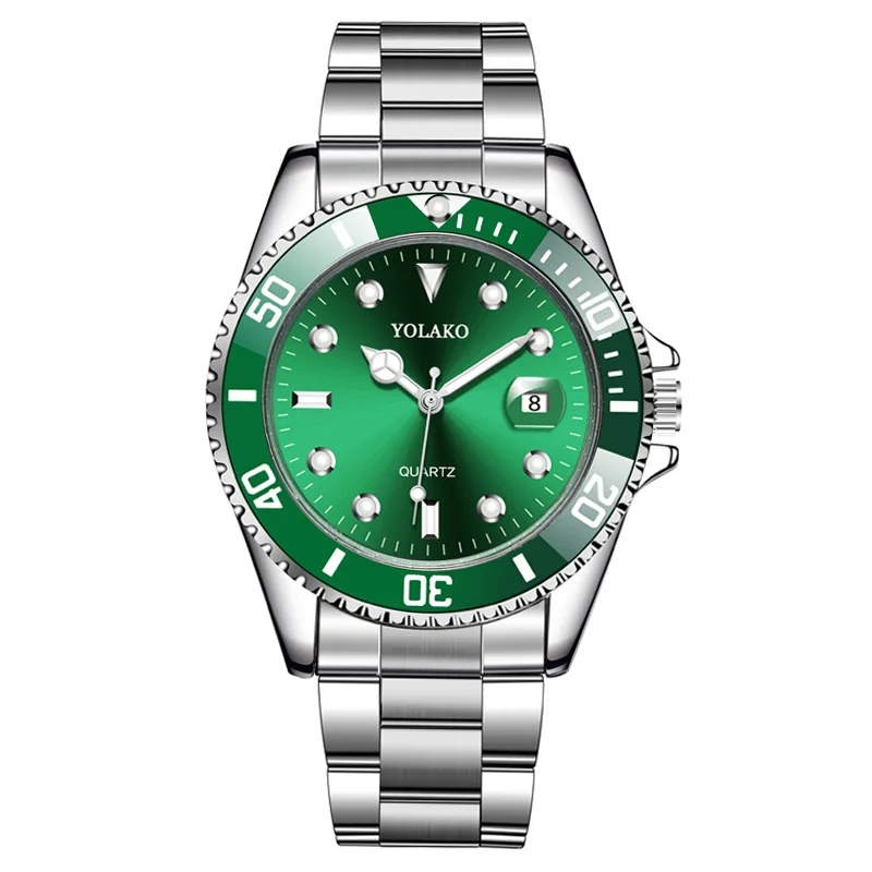 YOLAKO Brand Men Stainless Steel Business Green Watches With Calendar Luxury Male Sports Watch Quartz Clock Relogio Masculino, 4 colors
YOLAKO Brand Men Stainless Steel Business Green Watches With Calendar Luxury Male Sports Watch Quartz Clock Relogio Masculino, 4 colors