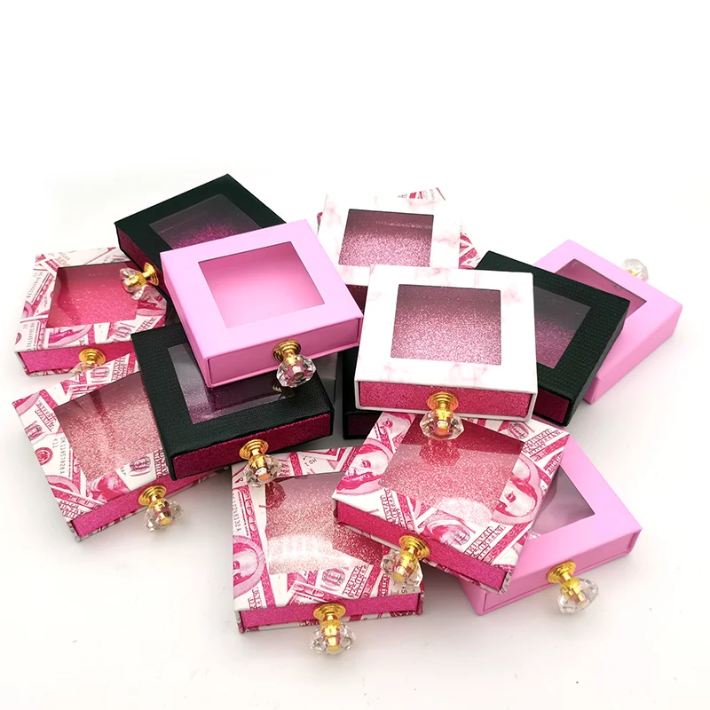 custom logo square window eyelash drawer packing box diamond handle single pair eyelash empty box in stock
custom logo square window eyelash drawer packing box diamond handle single pair eyelash empty box in stock