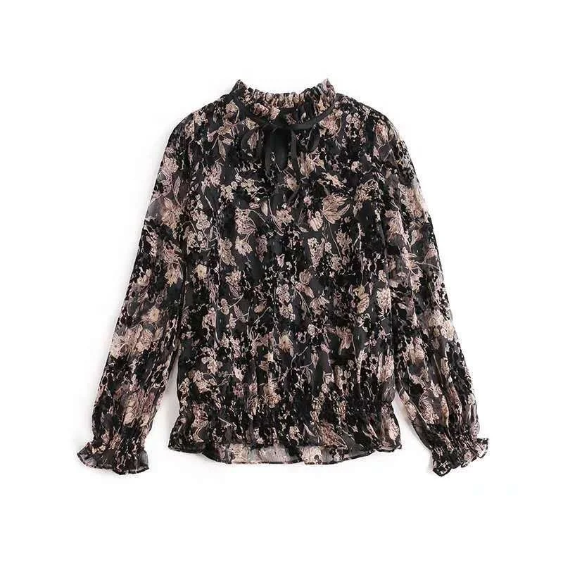 Chiffon shirt women's 2021 new floral fashion loose foreign style bottoming woman tops fashionable, Picture color
Chiffon shirt women's 2021 new floral fashion loose foreign style bottoming woman tops fashionable, Picture color