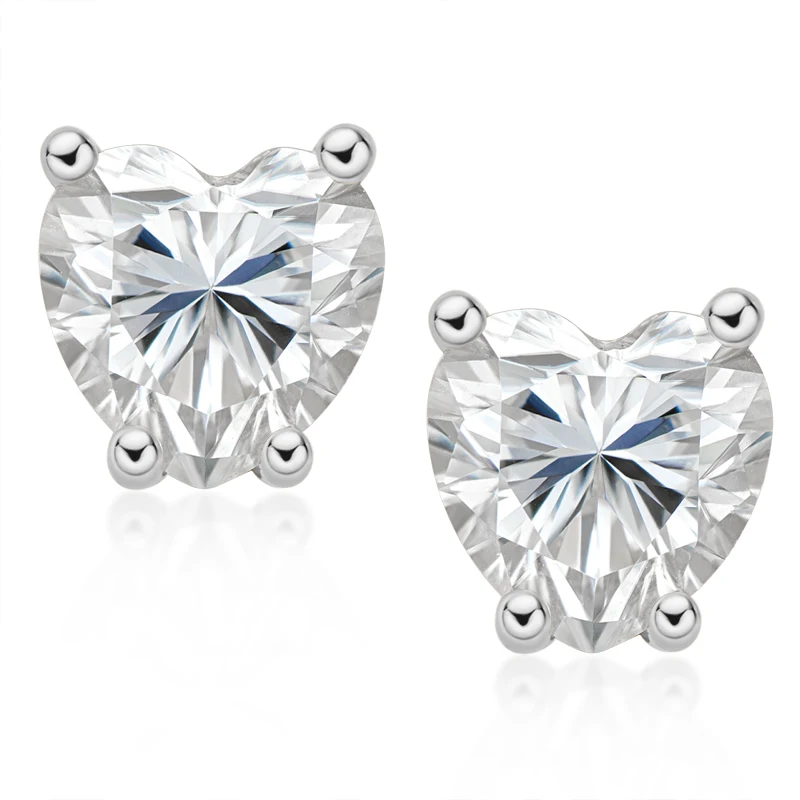 925 Silver 5.5x5.5mm Heart Sparkling Cut D Color Moissanite Diamond Stud Earrings for Women Moissanite Earring Jewelry
925 Silver 5.5x5.5mm Heart Sparkling Cut D Color Moissanite Diamond Stud Earrings for Women Moissanite Earring Jewelry