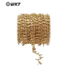 WT-BC124 Wholesale 18k Real Gold Plated Brass Chain Resist Tarnishable Women Stylish Jewelry Making Brass Chain