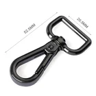 Handbag Hardware Supplier Gunmetal D Shape Tail Metal Swivel Snap Hook, Nickel-free Plated Metal Hook for Bags