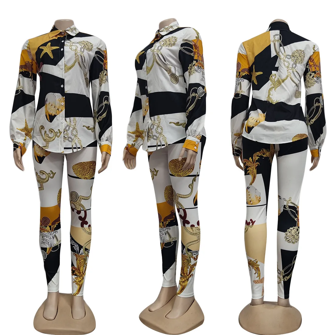 Time To Shine Wholesale Autumn Printed Long Sleeve Shirt Pants Fall Women Set 2pcs Set
Time To Shine Wholesale Autumn Printed Long Sleeve Shirt Pants Fall Women Set 2pcs Set
