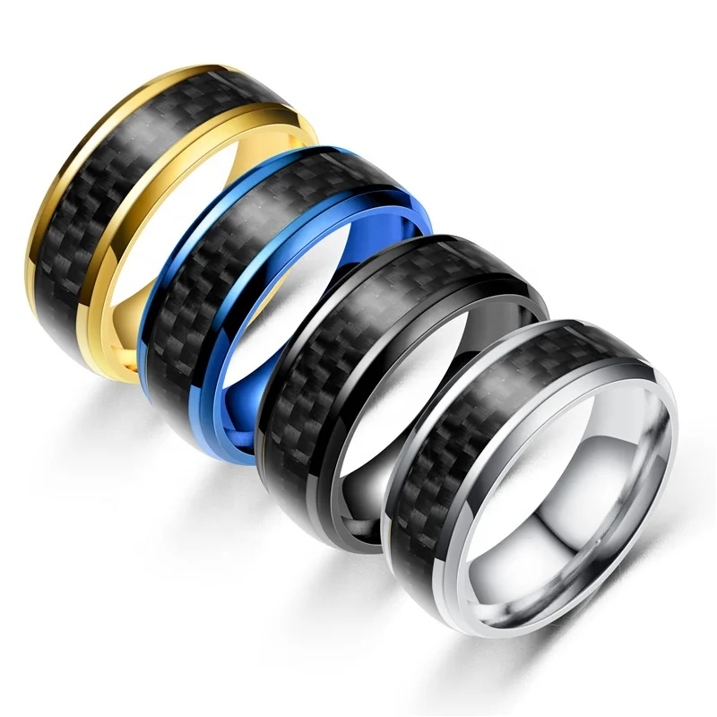 High Quality Gold Jewelry 361L Stainless Steel Carbon Fiber Rings For Men Fashion Hip Hop Men Rings
High Quality Gold Jewelry 361L Stainless Steel Carbon Fiber Rings For Men Fashion Hip Hop Men Rings