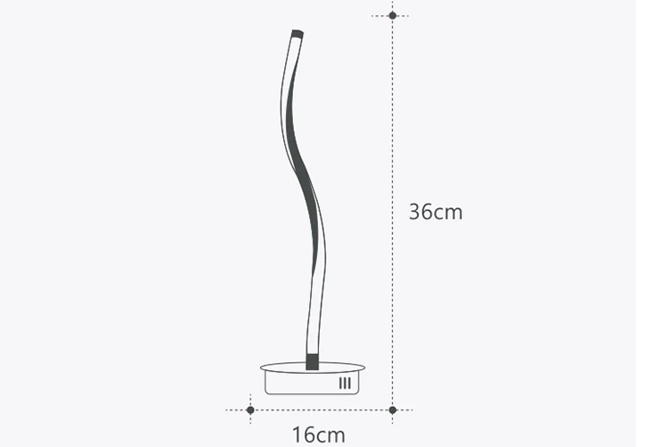 Simple modern spiral slim linear dimmable desk lamp for bedroom LED table light
