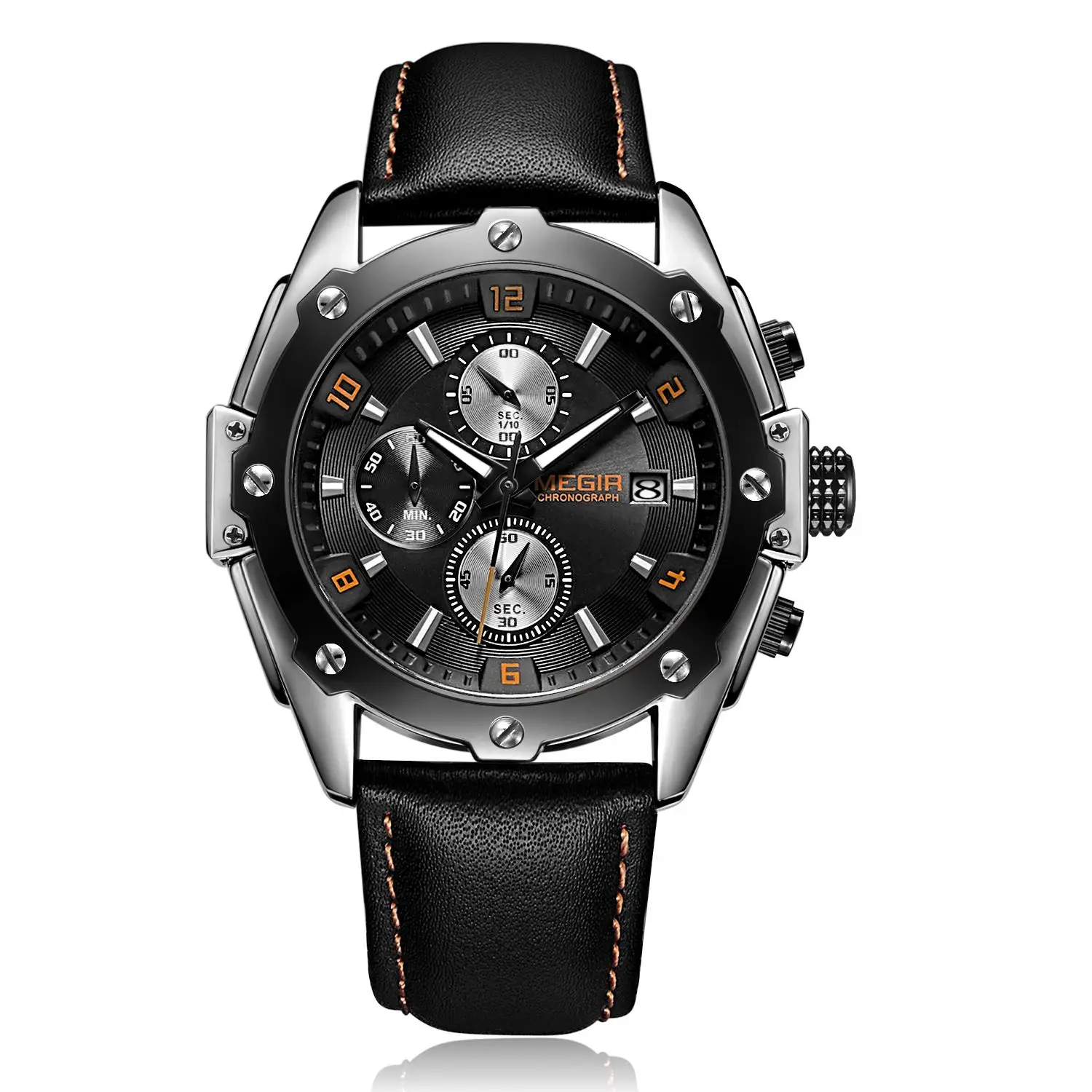 Original Megir Watch 2092 Luxury Chronograph Sport Watches Waterproof Fashion Men Leather Wristwatch Relogio Masculino, Black, rose gold, silver
Original Megir Watch 2092 Luxury Chronograph Sport Watches Waterproof Fashion Men Leather Wristwatch Relogio Masculino, Black, rose gold, silver