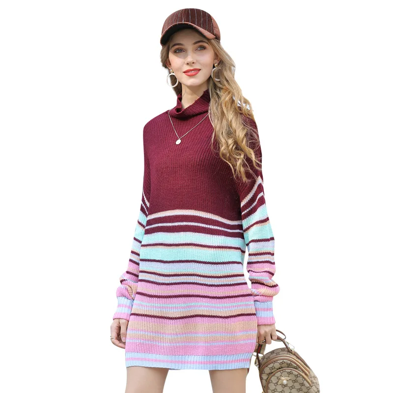 Wholesale Classy Woman Red Long Sleeve Midi Dress Colorful Knitted Pile Collar Ladies Sweaters Tight Dress, Customized color
Wholesale Classy Woman Red Long Sleeve Midi Dress Colorful Knitted Pile Collar Ladies Sweaters Tight Dress, Customized color
