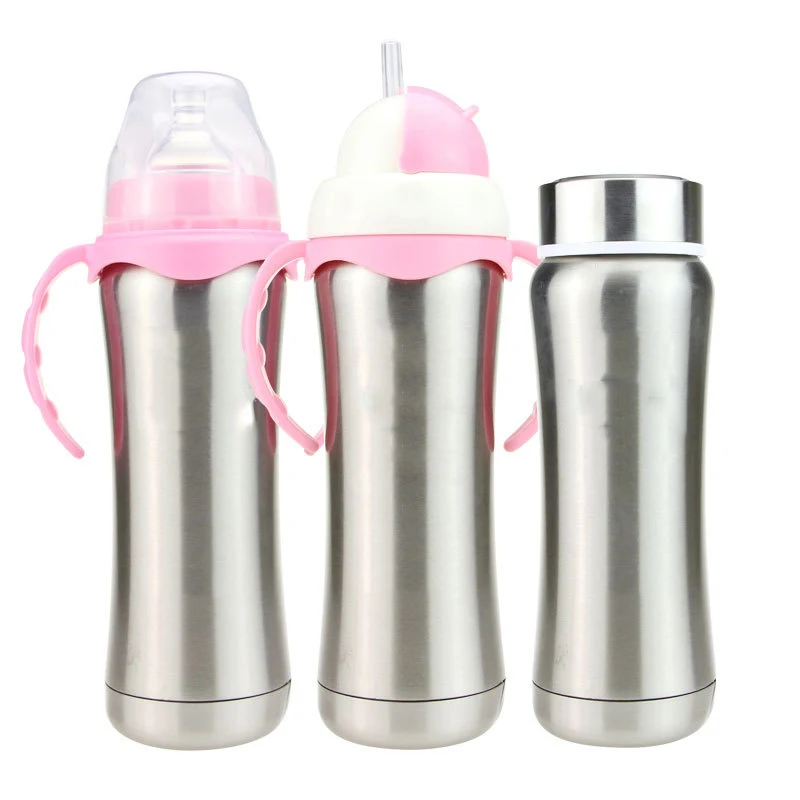 BPA Free Food Grade Double Wall Insulation Baby Nursing Water Bottle 304 Stainless Steel Sublimation Baby Feeding Bottle 3 lids, Pink/blue
BPA Free Food Grade Double Wall Insulation Baby Nursing Water Bottle 304 Stainless Steel Sublimation Baby Feeding Bottle 3 lids, Pink/blue