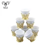 70ML Arabian style 12pcs gold color porcelain royal Tea coffee Cup without handle as the Gift Box