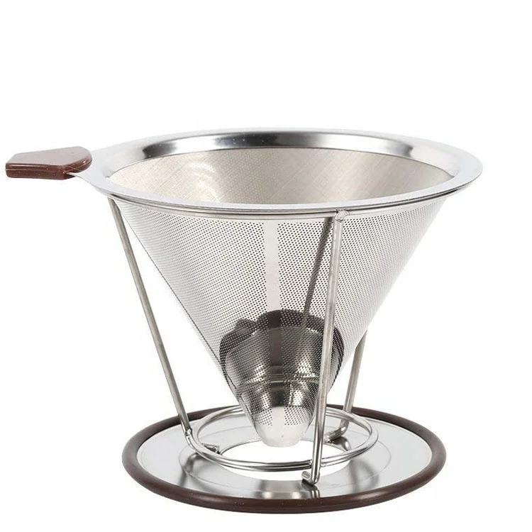 Stainless Steel Reusable Coffee Filter and Single Cup Coffee maker, Silicone gel can be added
Stainless Steel Reusable Coffee Filter and Single Cup Coffee maker, Silicone gel can be added