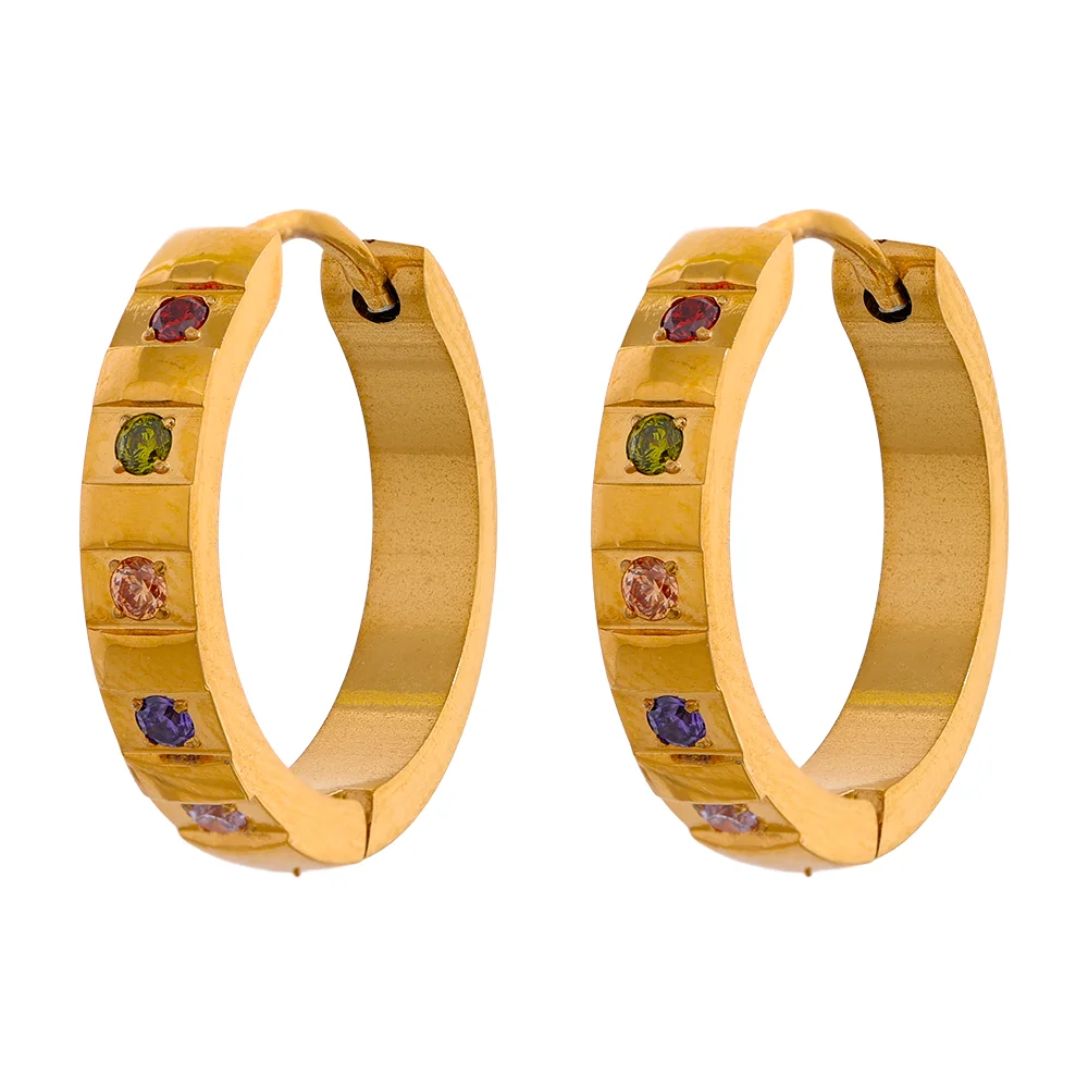 JINYOU 1851 Exquisite 20mm Colorful Cubic Zirconia Stainless Steel Round Daily Wear Hoop Earrings Office Fashion Classic Jewelry
JINYOU 1851 Exquisite 20mm Colorful Cubic Zirconia Stainless Steel Round Daily Wear Hoop Earrings Office Fashion Classic Jewelry