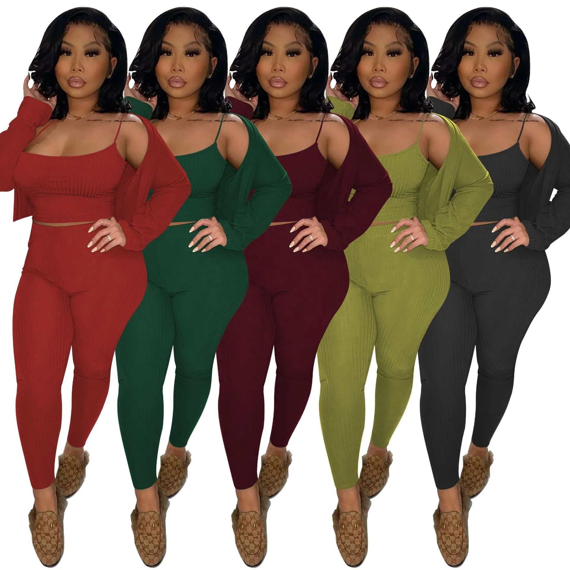 Fall Solid Color Temperament Commute Women Sweatsuit Set Tracksuit Casual Fashion 3 Piece Jogger Set Clothes For Woman
Fall Solid Color Temperament Commute Women Sweatsuit Set Tracksuit Casual Fashion 3 Piece Jogger Set Clothes For Woman
