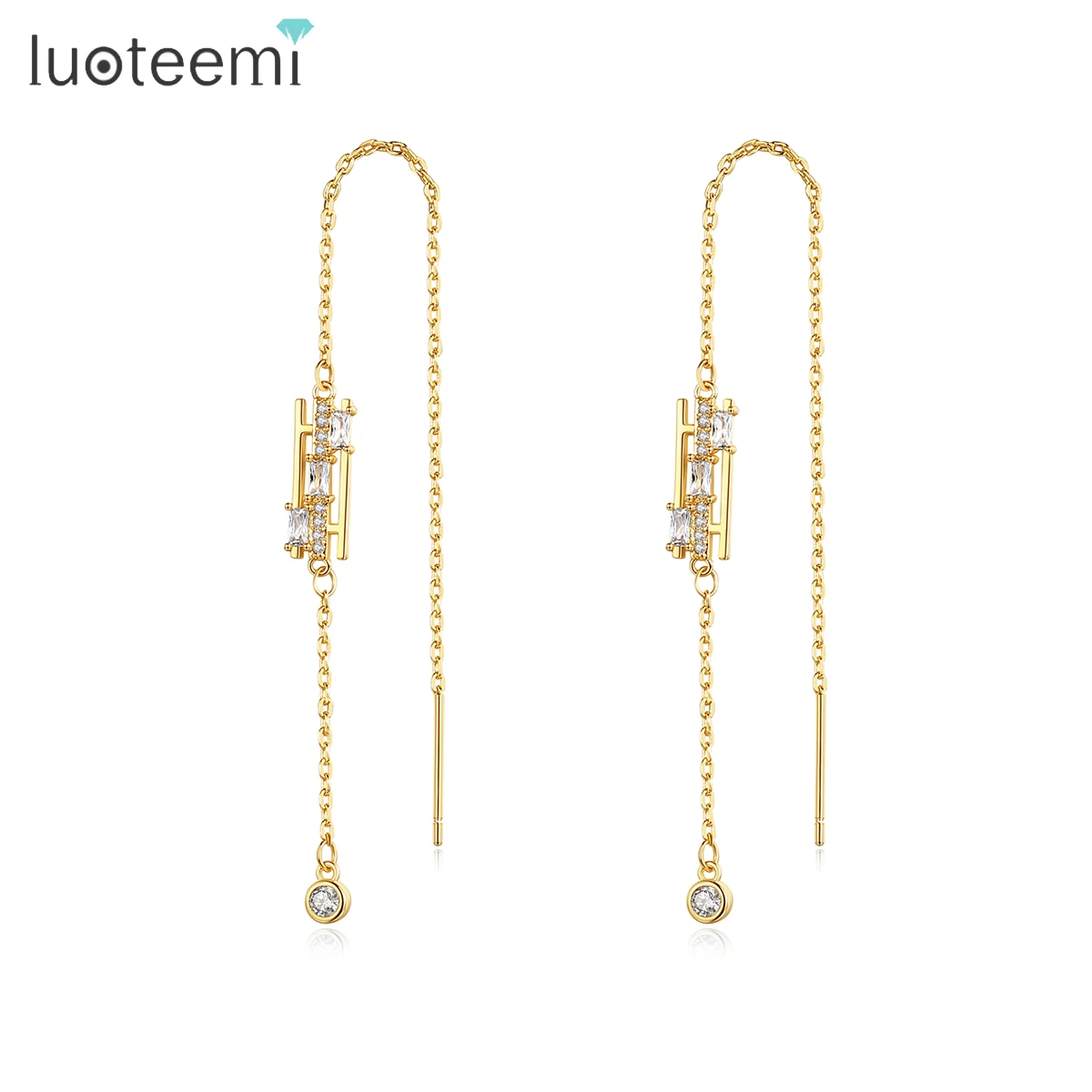 LUOTEEMI New 2023 Girls Chain Tassel Earrings Fashion Ear Wire Cubic Zirconia Earring Jewelry for Women
LUOTEEMI New 2023 Girls Chain Tassel Earrings Fashion Ear Wire Cubic Zirconia Earring Jewelry for Women