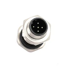 Waterproof M12 5 Pin A B D Code Male Connector Solder Type Front Mount