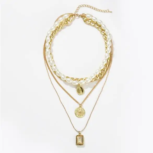 Fashion Women Multi Layer Pearl Chain Necklace, Layer Pendant Necklace for Women, Gold
Fashion Women Multi Layer Pearl Chain Necklace, Layer Pendant Necklace for Women, Gold