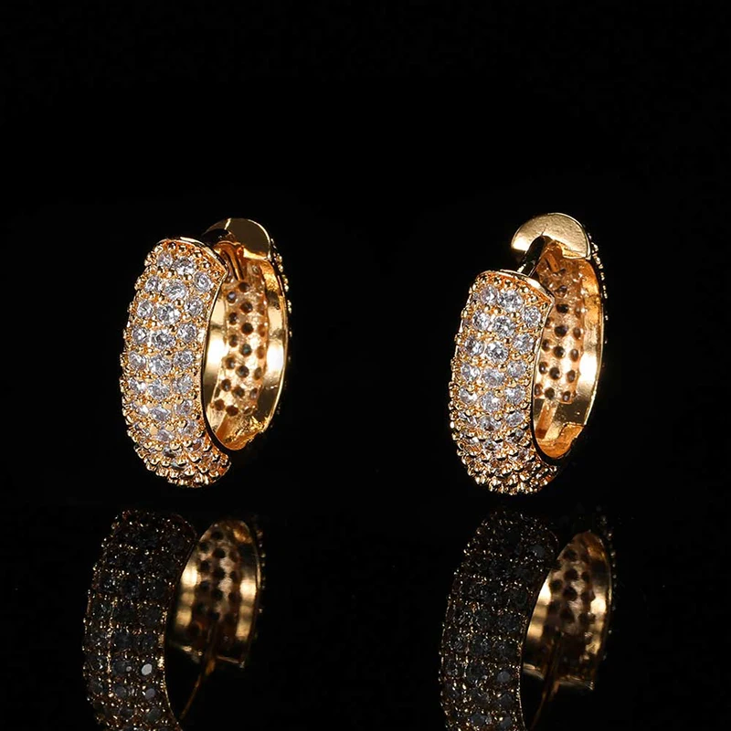 Hip Hop Jewelry Hoops Ear Stud Copper Inlaid Moissanite Jewelry 18k Gold Plated Round Earrings For Women Mens
Hip Hop Jewelry Hoops Ear Stud Copper Inlaid Moissanite Jewelry 18k Gold Plated Round Earrings For Women Mens