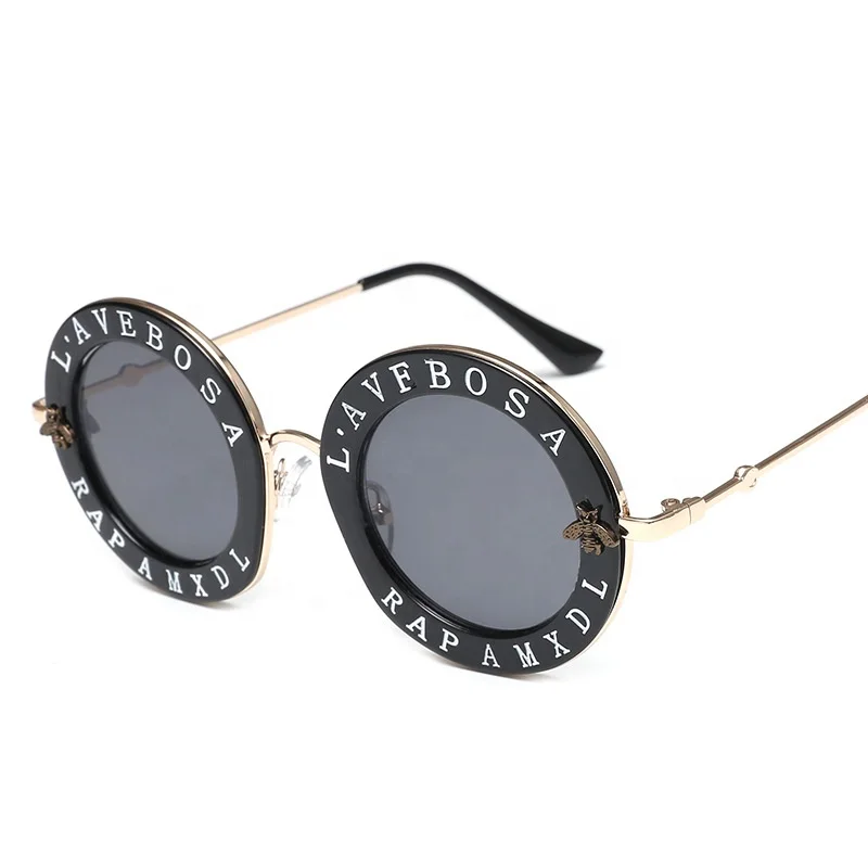 Hipster honeybee alphabet personality sunglasses female women men personality round sunglasses retro Harajuku, Picture shows
Hipster honeybee alphabet personality sunglasses female women men personality round sunglasses retro Harajuku, Picture shows