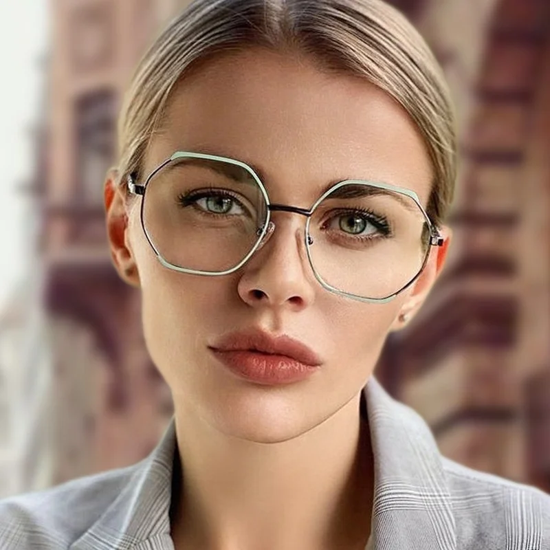 Eyewear 512 Newest Personality Women's Metal Two Color Geometric Eyeglasses Frames Eye Protection Anti Blue Light Safety Glasses
Eyewear 512 Newest Personality Women's Metal Two Color Geometric Eyeglasses Frames Eye Protection Anti Blue Light Safety Glasses
