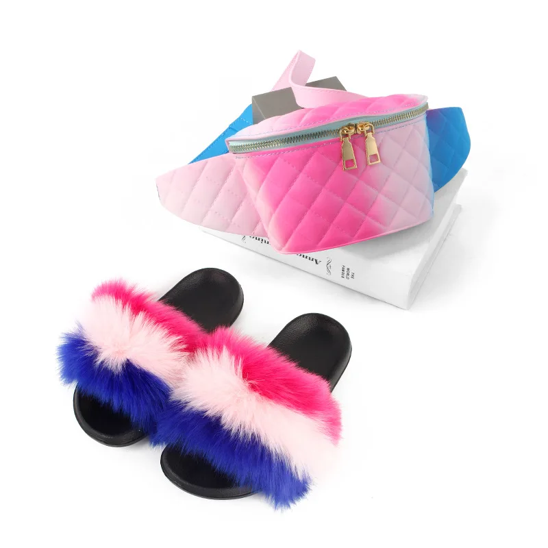 New Fashion Colorful PVC Ladies Crossbody Pack with Fur Slides,Women Fur Slippers and Jelly Waist Belt Bag Set, As picture
New Fashion Colorful PVC Ladies Crossbody Pack with Fur Slides,Women Fur Slippers and Jelly Waist Belt Bag Set, As picture
