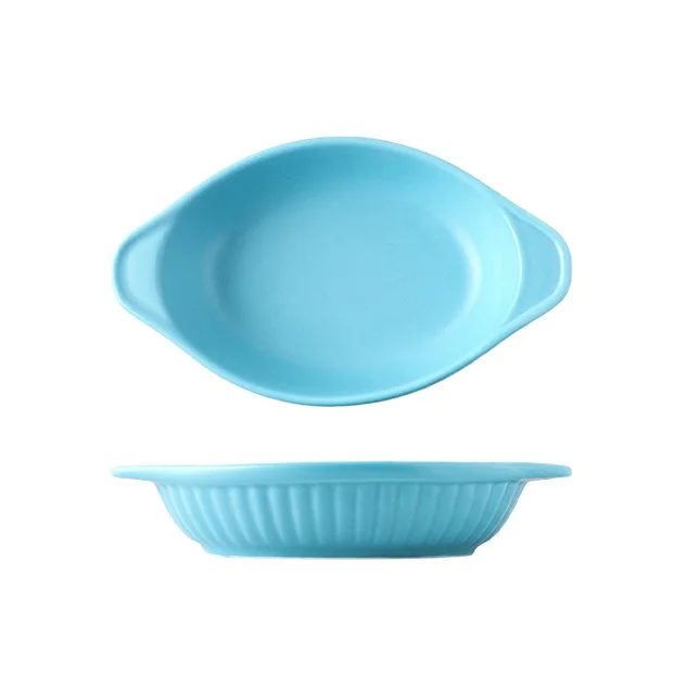 High Quality Wholesale Ceramic Pan Colorful Ceramic Pan Kitchen Oval Salad Cheese Baking Dish Pan With Handle
High Quality Wholesale Ceramic Pan Colorful Ceramic Pan Kitchen Oval Salad Cheese Baking Dish Pan With Handle