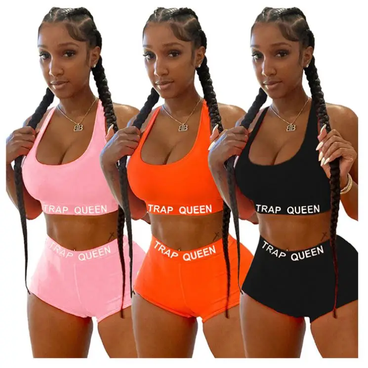 Hot Onsale Sleeveless Tank Top Sports Track Suit Two Piece Set Women Clothing Summer Sexy Leisure Short Sets
Hot Onsale Sleeveless Tank Top Sports Track Suit Two Piece Set Women Clothing Summer Sexy Leisure Short Sets