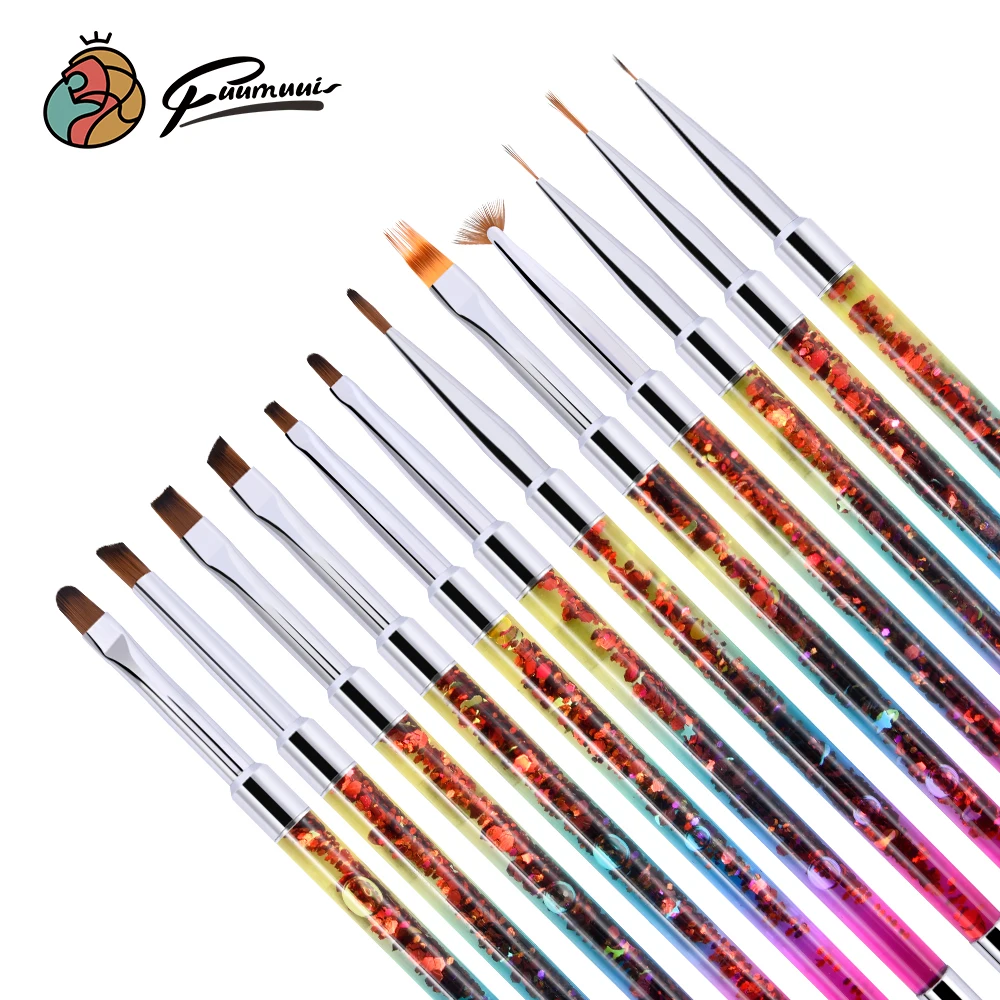 Nail Decorate Nylon Hair Brush Pens UV Gel Nail Polish Painting Drawing Manicure Tools Set Nail DIY Manicure Tools, Black pink purple white
Nail Decorate Nylon Hair Brush Pens UV Gel Nail Polish Painting Drawing Manicure Tools Set Nail DIY Manicure Tools, Black pink purple white