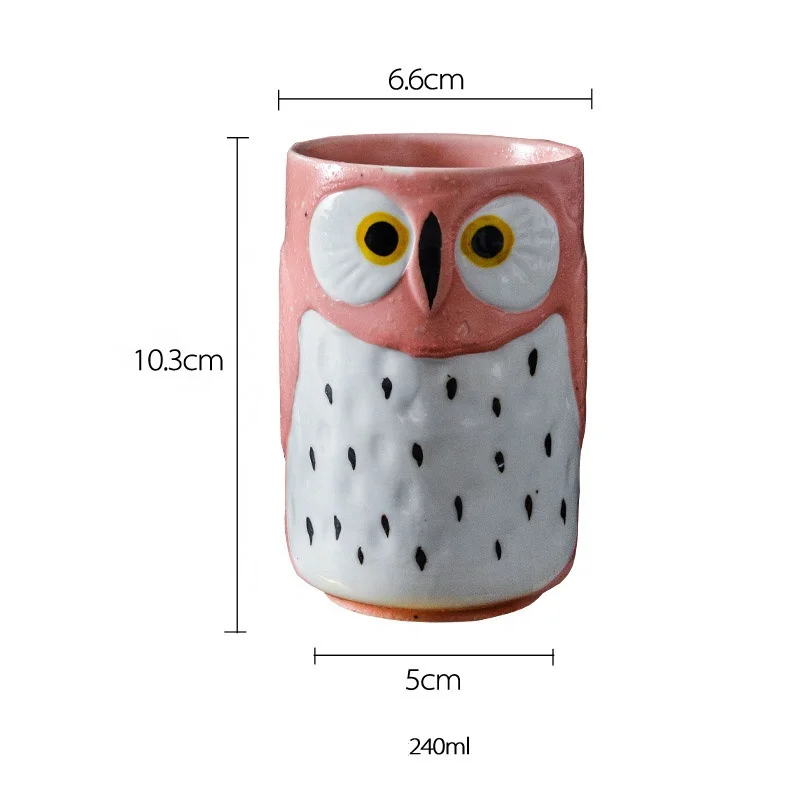 Japanese style creative mug ceramic cute owl cartoon design reusable water cup, Four choose
Japanese style creative mug ceramic cute owl cartoon design reusable water cup, Four choose