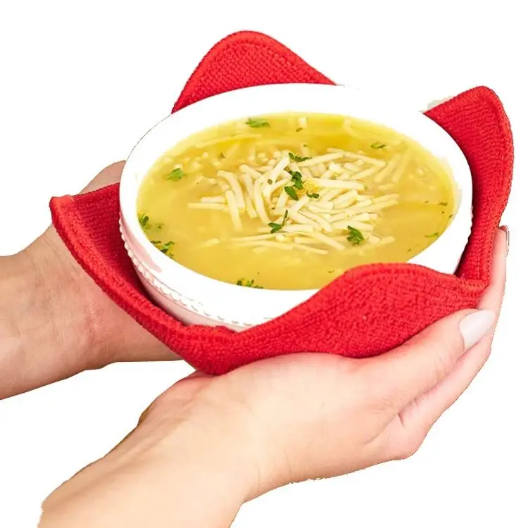 4 Pack Hot sale kitchen colorful 7"sq microwave heated holders microfiber towel cloth bowl huggers
4 Pack Hot sale kitchen colorful 7"sq microwave heated holders microfiber towel cloth bowl huggers
