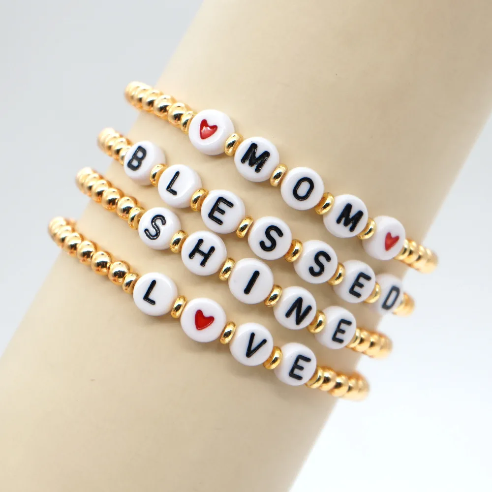 Hot sale bracelet For Women Letter Custom Name Bracelets Jewelry Handmade Armband Bead wholesale beaded bracelet, As pictures
Hot sale bracelet For Women Letter Custom Name Bracelets Jewelry Handmade Armband Bead wholesale beaded bracelet, As pictures