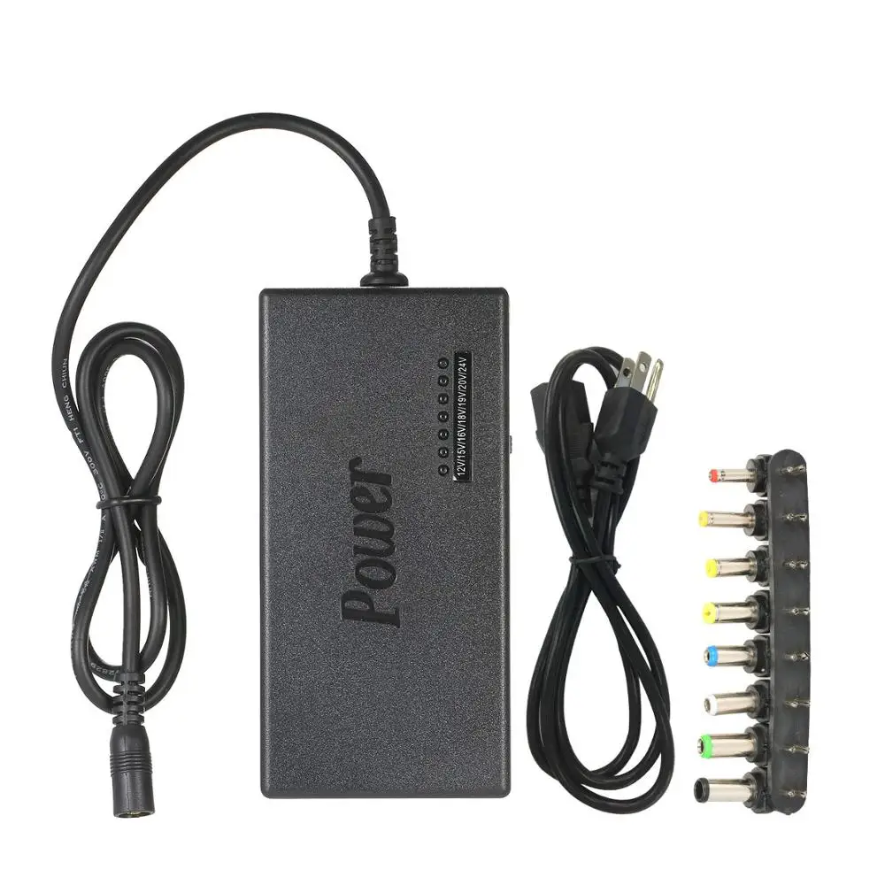 96W universal laptop AC Power Adapter Charger, 96w 12V to 24V Adjustable universal notebook power adapter, Black
96W universal laptop AC Power Adapter Charger, 96w 12V to 24V Adjustable universal notebook power adapter, Black