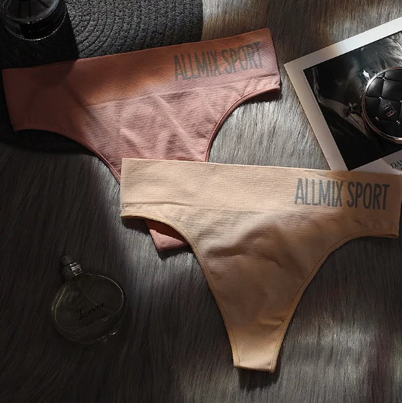 Fashion Hot Style Women's Underwear Sexy Seamless Exercise Fitness Letters Waist Seamless Thong, Picture shows
Fashion Hot Style Women's Underwear Sexy Seamless Exercise Fitness Letters Waist Seamless Thong, Picture shows